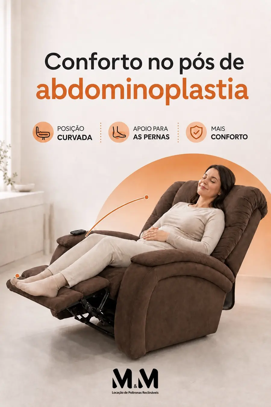 Poltrona para Abdominoplastia em Brasília — poltrona elétrica reclinável