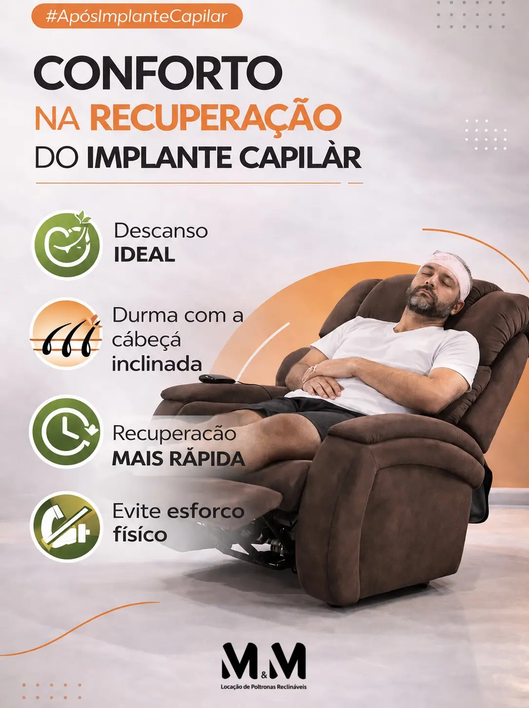 Poltrona para Implante Capilar em Brasília — poltrona elétrica reclinável