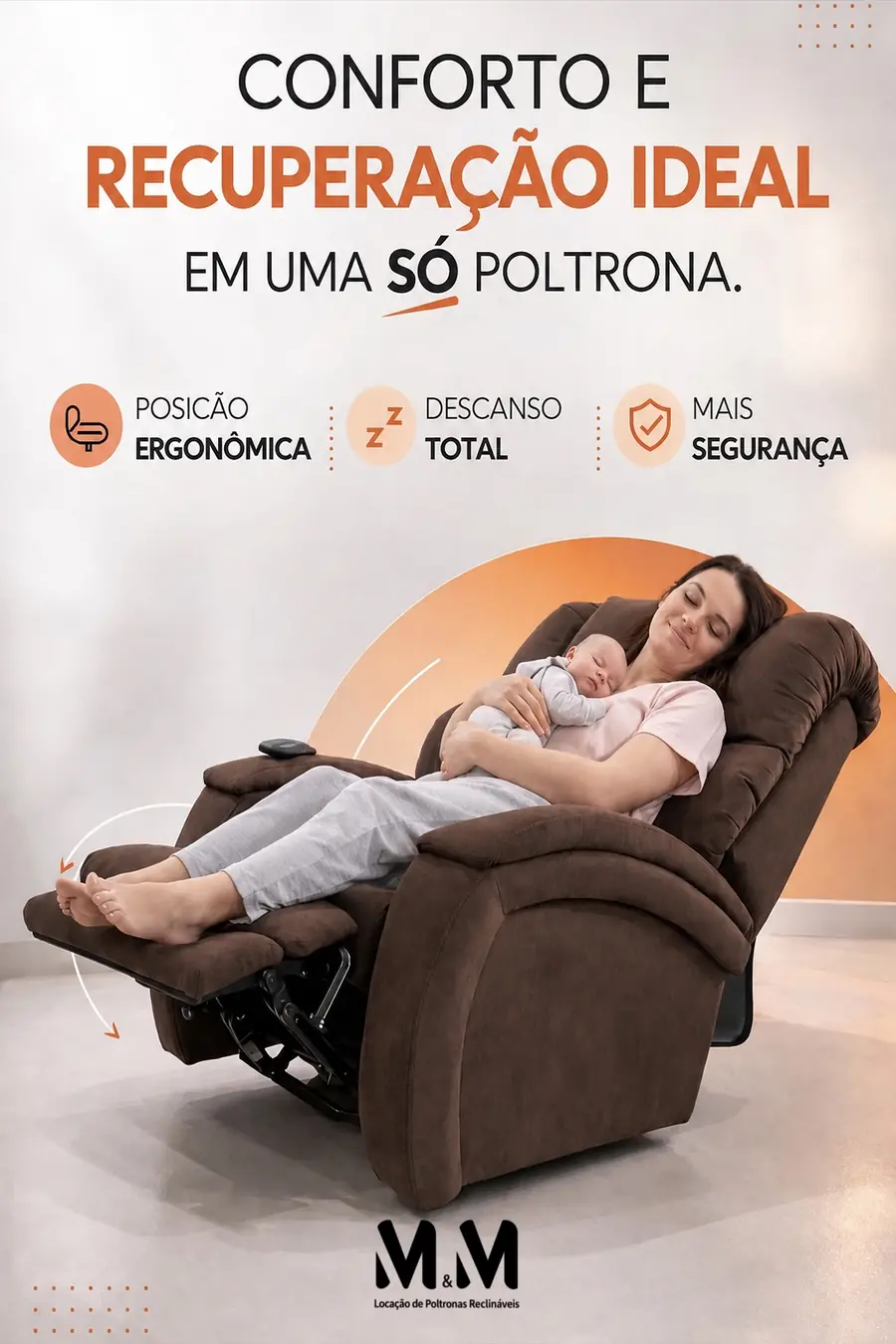 Poltrona para Pós-Parto em Brasília — poltrona elétrica reclinável